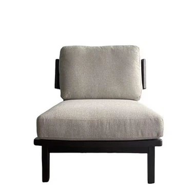 Minimālistisks, balts polsterēta koka viesnīcas dīvānkrēsls viesistabai